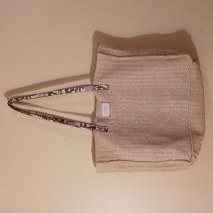 Victoria's Secret ,straw Beach bag with jungle print lining.